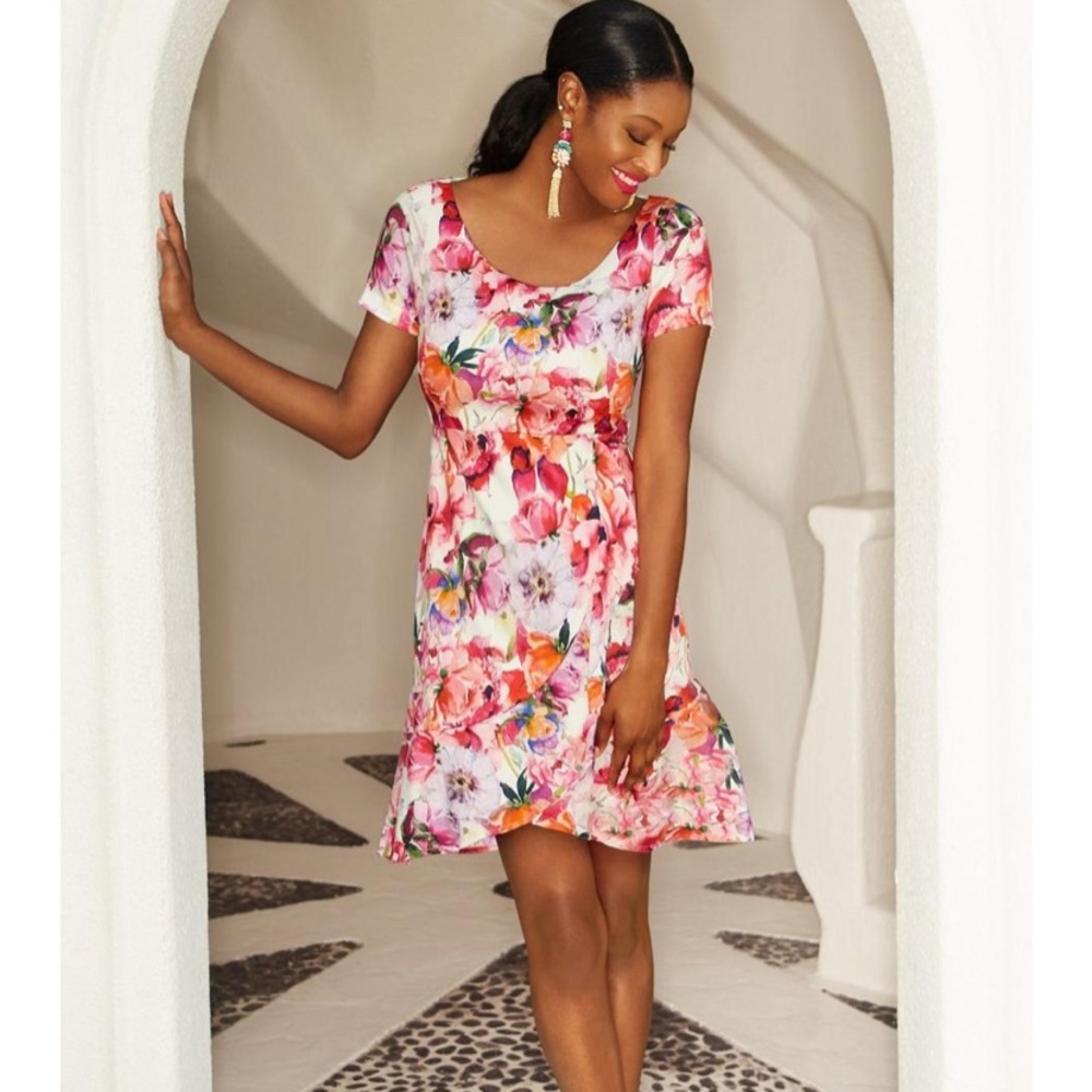 Boston Proper Alexia Amor Floral Blooms Dress NWT